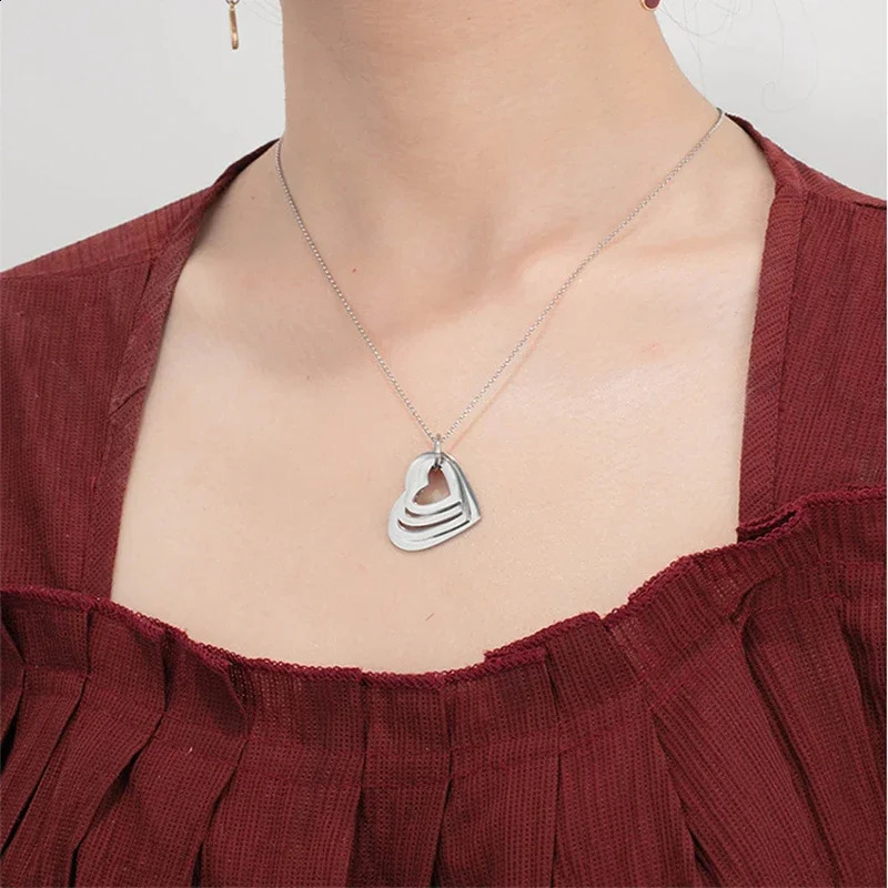 Custom Stainless Steel Engraved Name Necklace For Lover Family Gift Personalized Heart Pendant Jewelry 260626 - view 6
