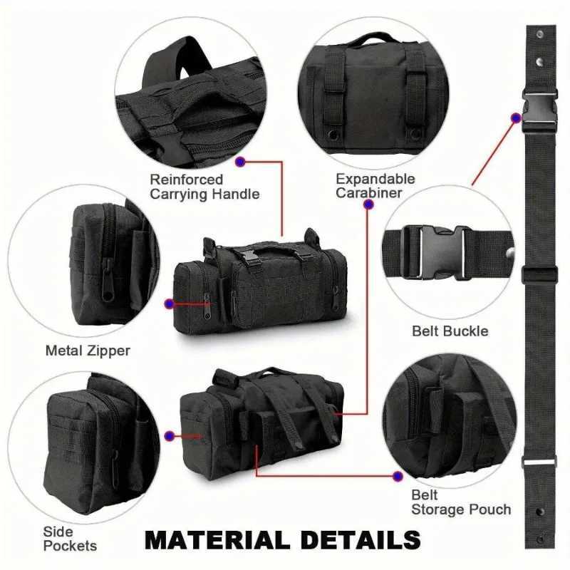 Heavy Military Backpack Resistant and Duty 3 Day MOLLE Bug Out BagGift outdoor multi-functional carabinerGive a camera bag M260626 - view 4