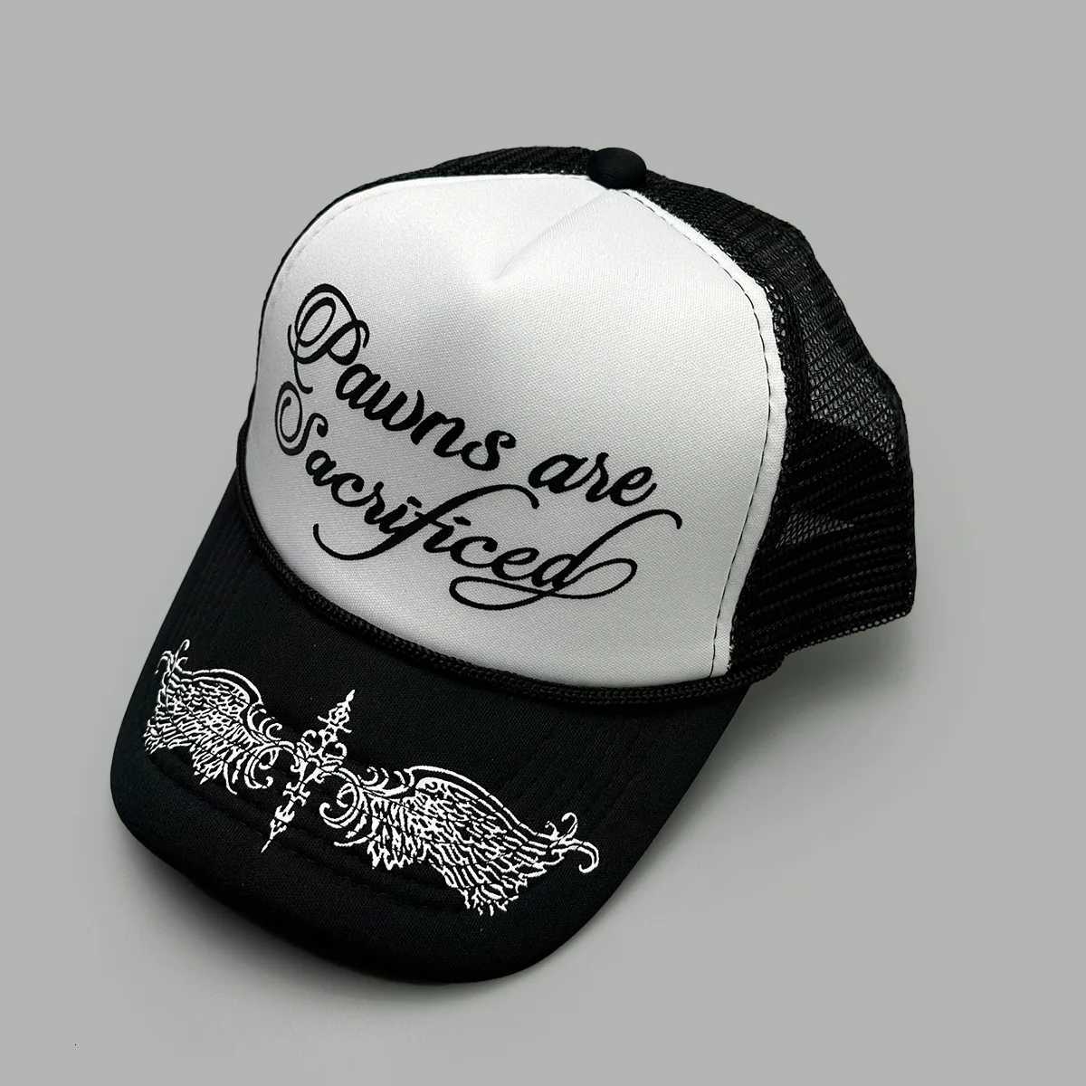 Unisex Personal Printed Letters New Wing Baseball Hats Hip Hop Breathable Color Block Sunshade Trucker Caps Mesh Versatile ins M260626 - view 4