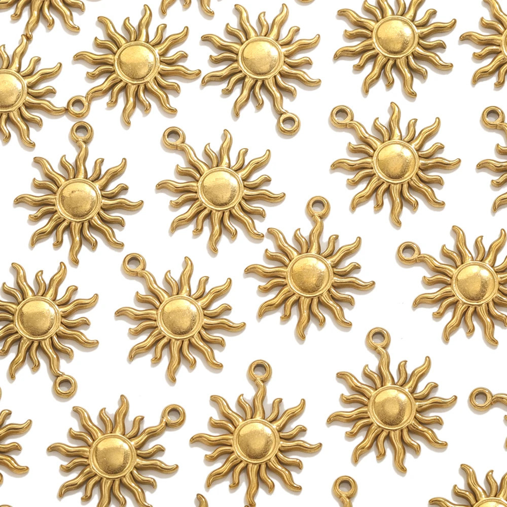 5pcs Stainless Steel Sun Charms for Jewelry Connectors Earrings Making Supplies DIY Jewelry Pendants Findings Accessories Crafts 260623 - view 4