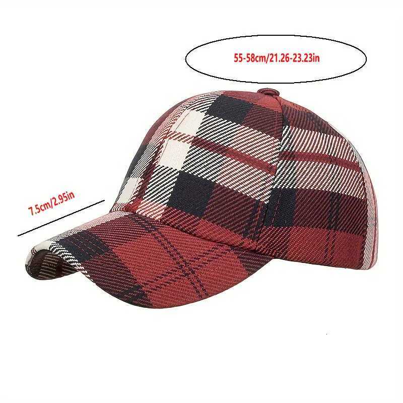 for Classic Houndstooth Baseball Men Women - Breathable Sun Hat for Spring/Autumn - Vintage Plaid Couple M260626 - view 7