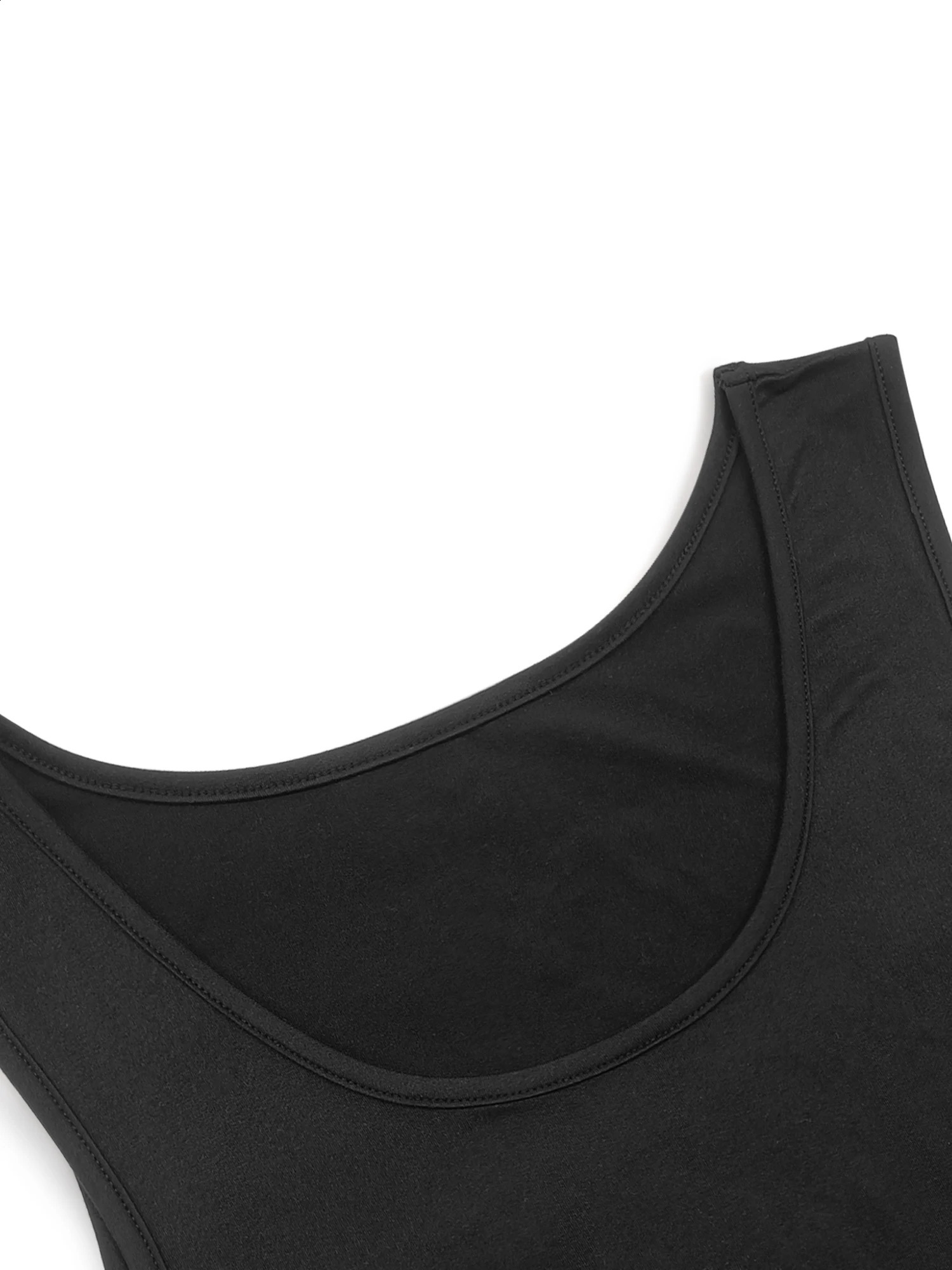 Womens Casual Sleeveless Tank Dress Solid Color Scoop Neck Mini Soft Stretchy TShirt for Summer Daily Wear 260625 - view 4