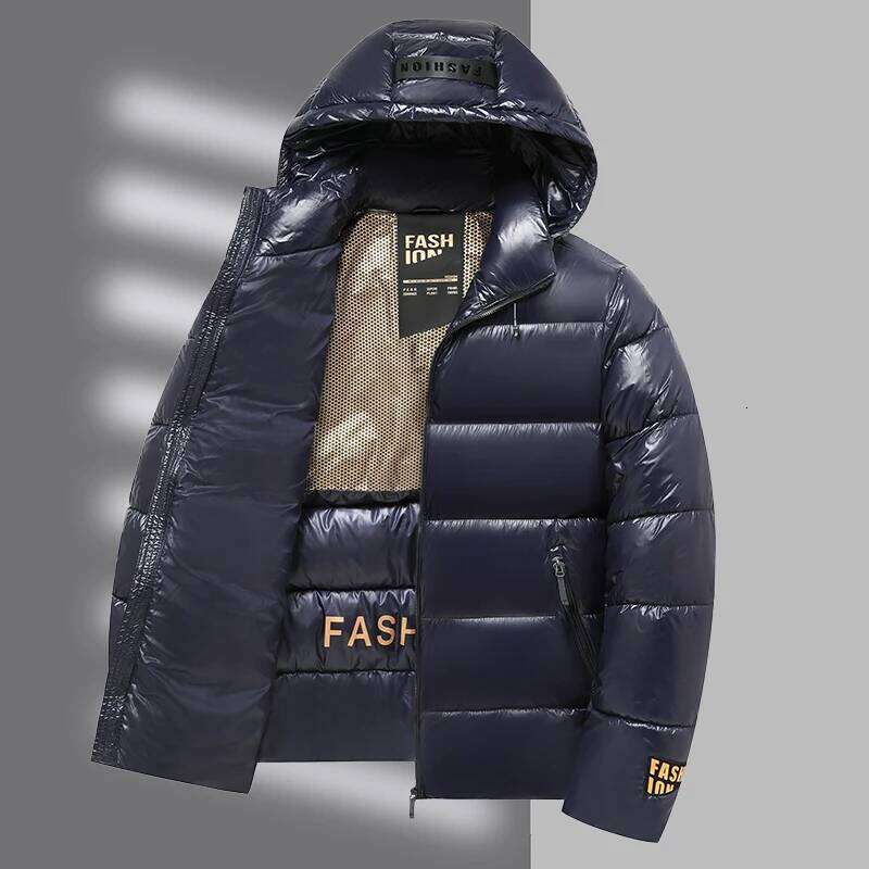 Men's down black and gold coat, detachable hooded jacket, cotton-padded jacket W260626 - view 6