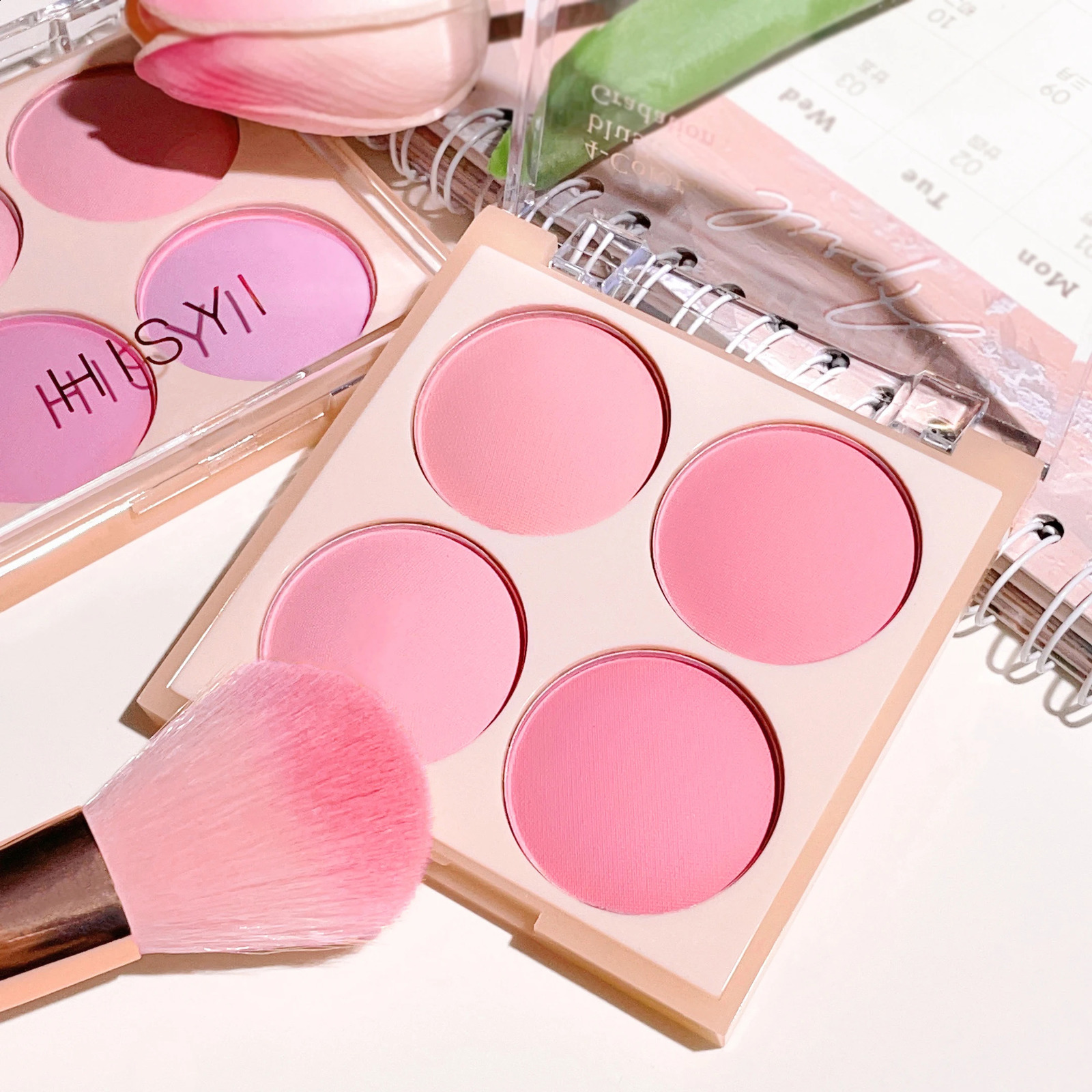 Vibrant Girl Ice Cream Four-Color Blush Brightening Natural Bare Makeup Effect Pigmented Matte Fine Texture 260625 - view 5