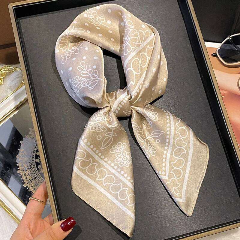 New Paisley Print Scarf for Women Square Hijab Soft Neck Tie Female Fashion Decoration Silk Headscarf 70*70cm Kerchief 26Y06226 - view 5