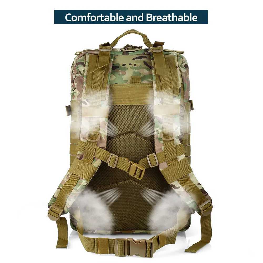 liters Outdoor tactical dual 50 shoulder large 3P backpack Backcountry cycling sports backpack Travel attack camouflage multi-fu M260626 - view 3