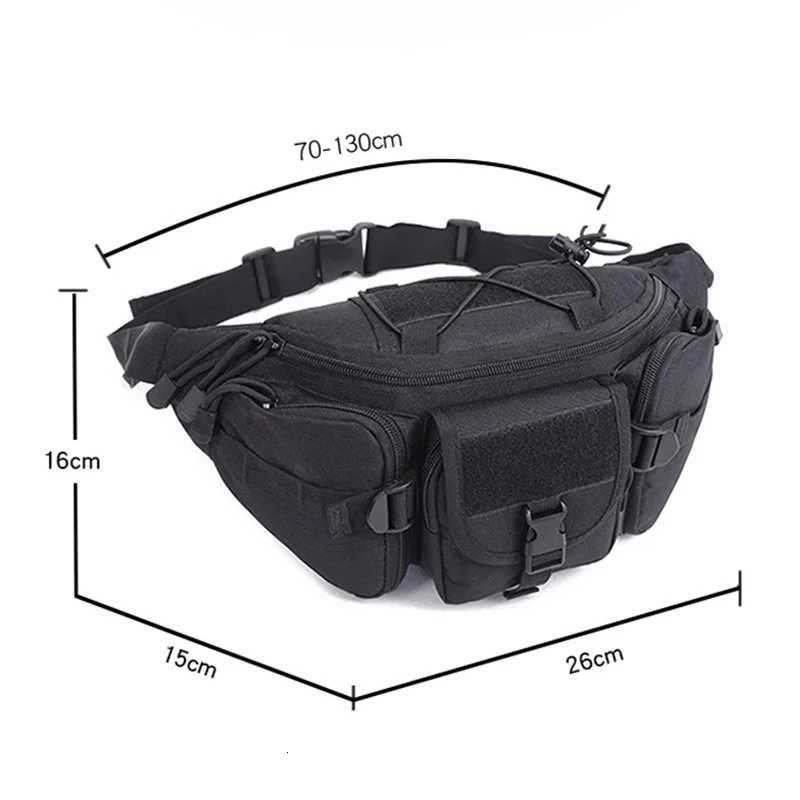 Tactical Outdoor Waist Bag Mens Waterproof Molle Camouflage Hunting Hiking Climbing Nylon Mobile Phone Belt Pack Combat Bags M260626 - view 7