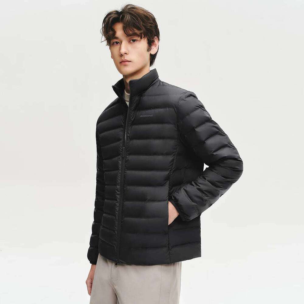 Lightweight Down Jacket Men Stand Collar Windproof Elastic Cuff Asian Fit With Pockets Smooth Zipper Winter Coat Bosideng W260626 - view 5