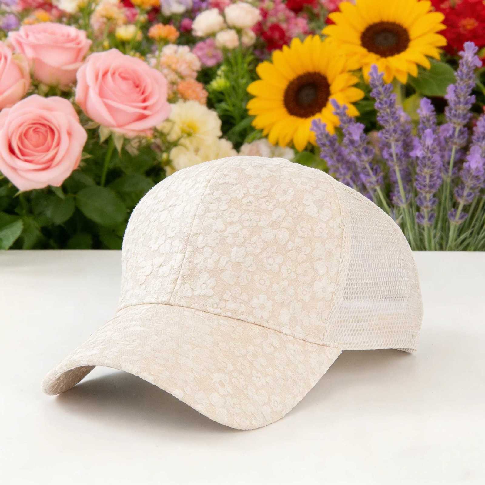 lace floral The truck new - fashionable mesh - adds charm perfectly to the caps in various colors making it your summe M260626 - view 4