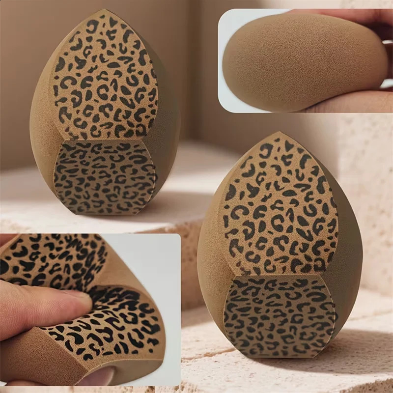 12pcs Large Leopard Print Makeup Sponge WetDry Dual Use Threecut Liquid Foundation Application 260615 - view 5