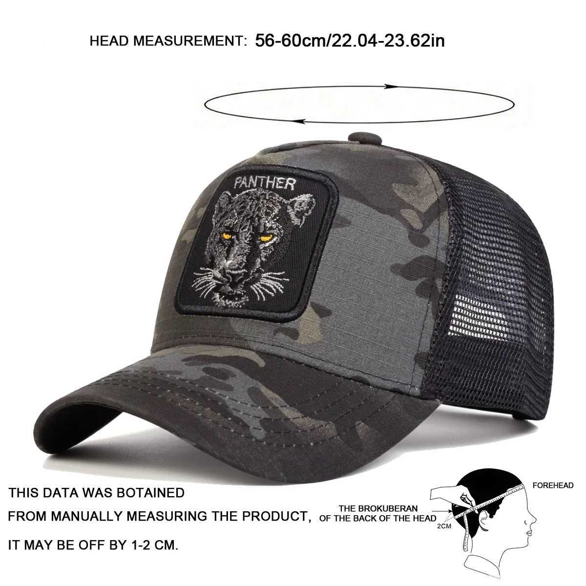 PANTHER Embroidery Baseball Net Unisex Caps Spring and Summer Outdoor Adjustable Casual Hats Sunscreen Hat Sports M260626 - view 7