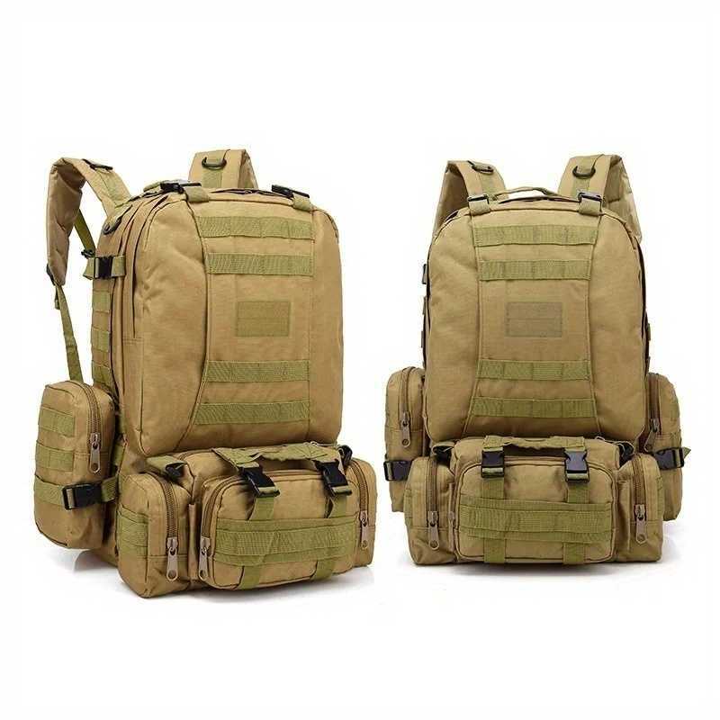 Backpack Mens Large Capacity 55L Tactical Backpack Outdoor Hiking Climbing Army Rucksacks Waterproof Camping Bags M260626