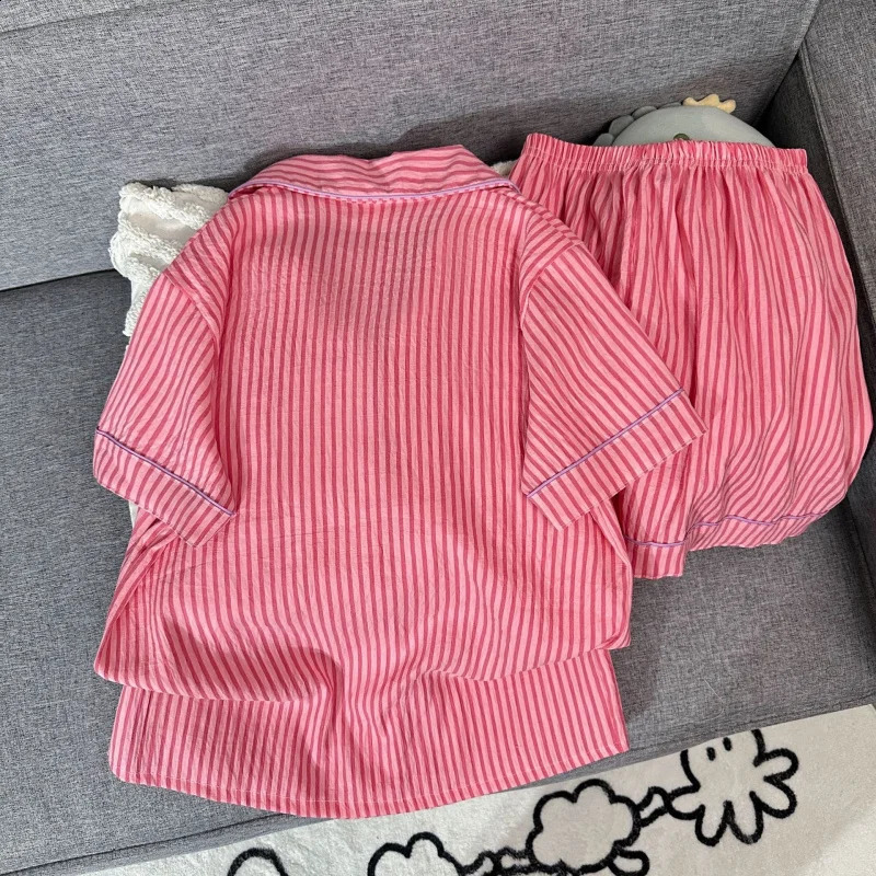 2Summer shortsleeve cloud cotton pajama set for women comfortable and trendy shorts can be worn outside home wear 260625 - view 4