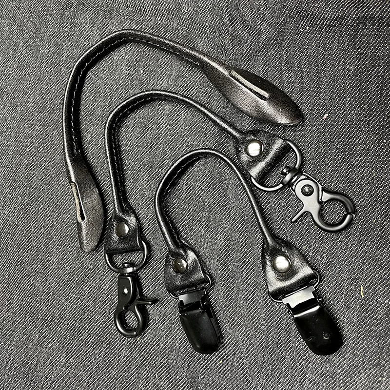 Retro Mens Suspender Accessories Cowhide Handmade DIY Suspender Replacement Improved Suspender Accessories Multi-Color 260626 - view 5
