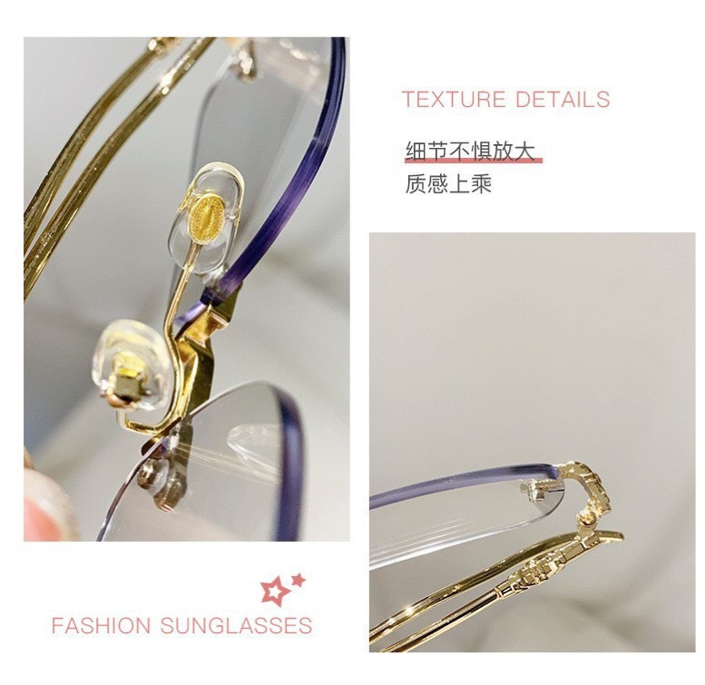 Unisex Color Change Frameless Spectacles with UV Protection Trendy Blue Light Blocking Goggles - view 4