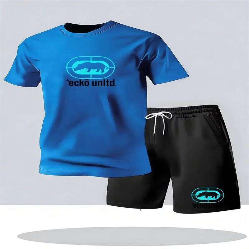 2026 New and Shorts Men's Round Neck Short Sleeve Sportswear Summer Casual 2-piece Set 26Y0626 - view 6