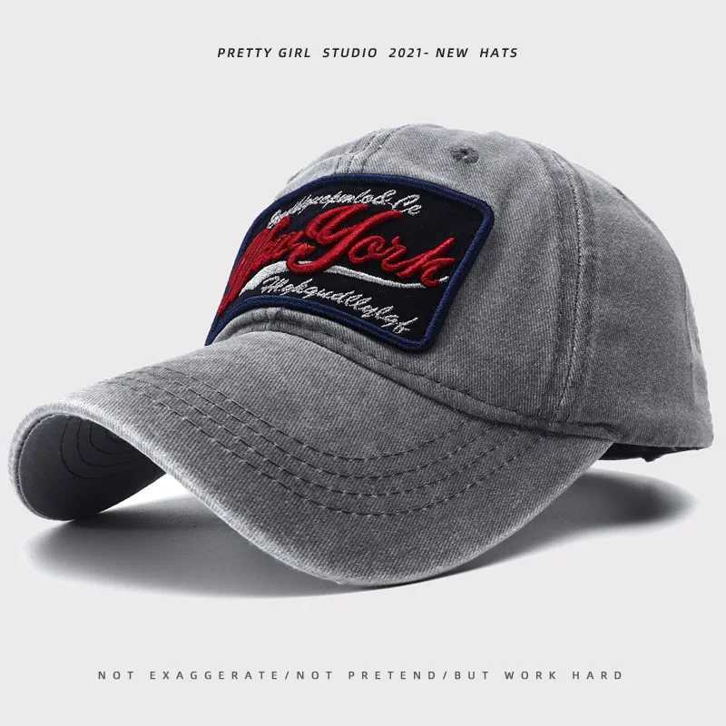 Trendy Trucker Hat for Men Baseball for Men Embroidered English Letters Summer Sun Hat Vintage Washed Soft Top Trucker Hat M260626 - view 5