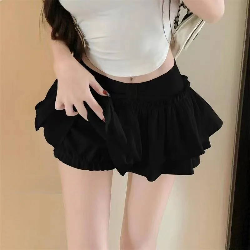 Shorts Korean Chic Kawaii Ballet-Style Tiered Skirt Sweet Princess Mini Skirts Elegant Elastic High Waist Ladys Matching SKirt 260626 - view 4