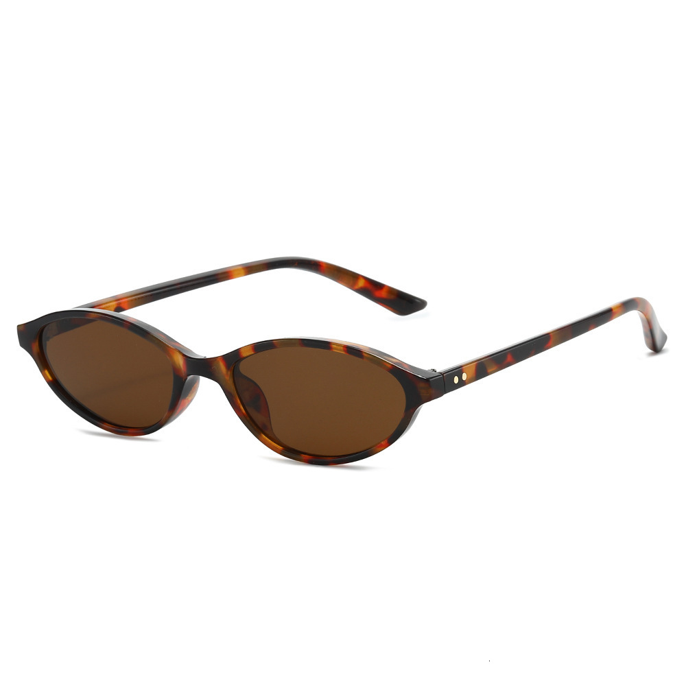 New Small-Frame Oval Cat-Eye Sunglasses 2026, European And American Personalized Plain Sunglasses, Popular Foreign Trade Model - view 4