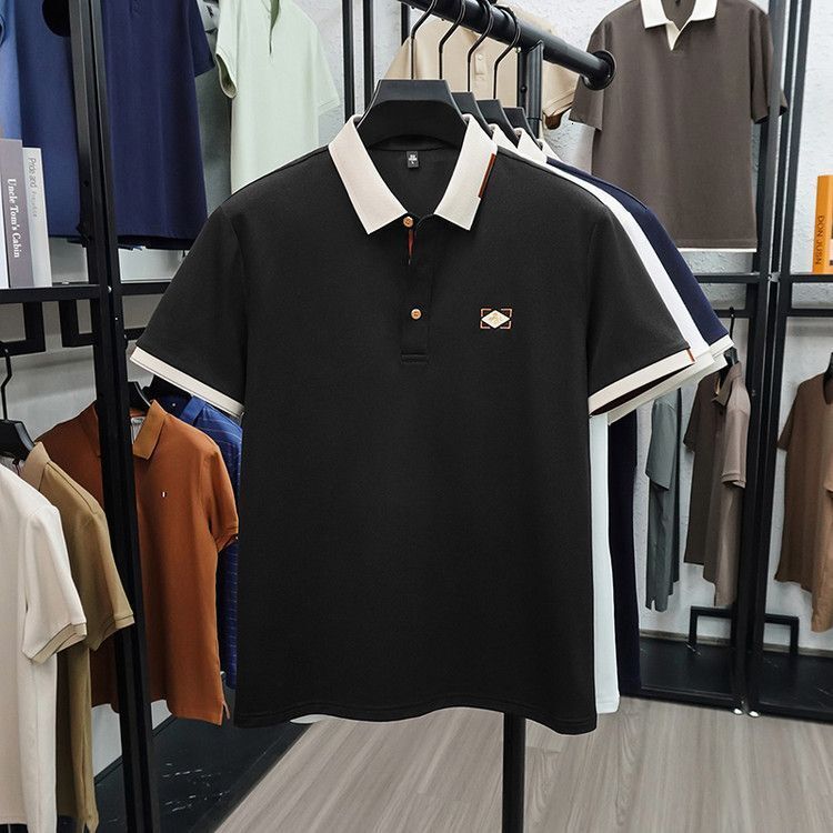 Summer Men's T-Shirt With A Turn-Down Collar, Short-Sleeve Top, Business Loose Casual Summer Breathable POLO Shirt - view 8