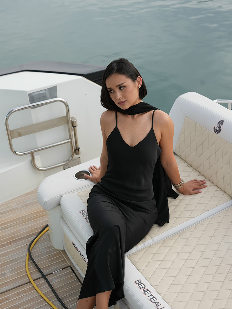 Sexy Knit Bodycon Dress for Women Sleeveless Spaghetti Strap Maxi Dress With Cap Summer Beach Dresses SF058 - view 6