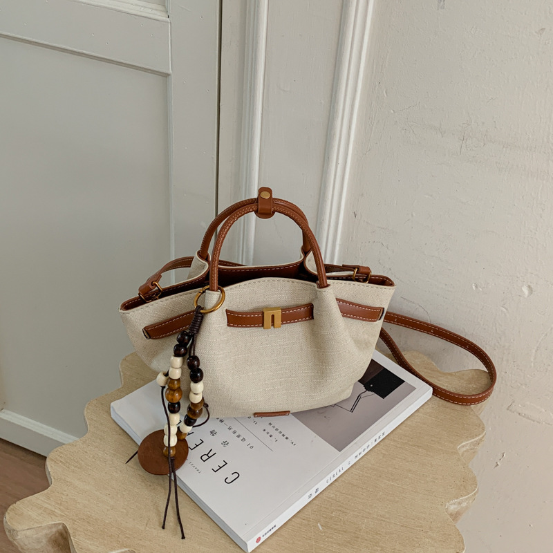High-End Color Block Basket Bag, Casual Commuter Versatile Crossbody Purse, Fashion Trendy Bucket Handbag - view 3