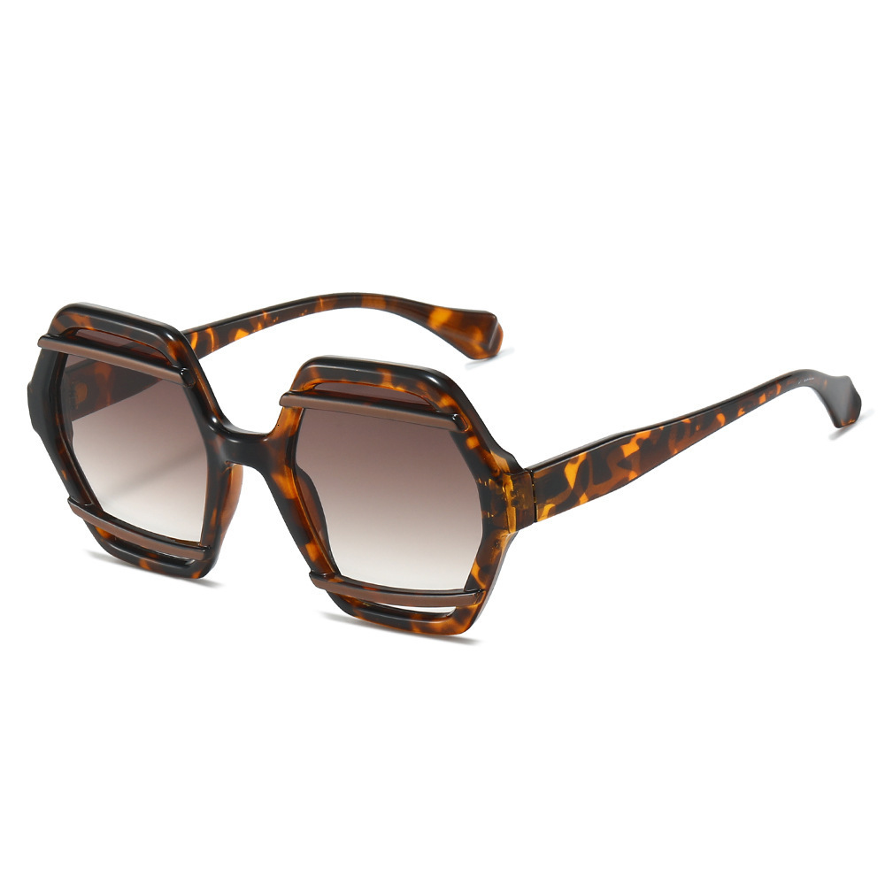 Polygonal 2026 New Model European And American Style Unique Ins Colorful Contrast Fashion Square Sunglasses For Women - view 6