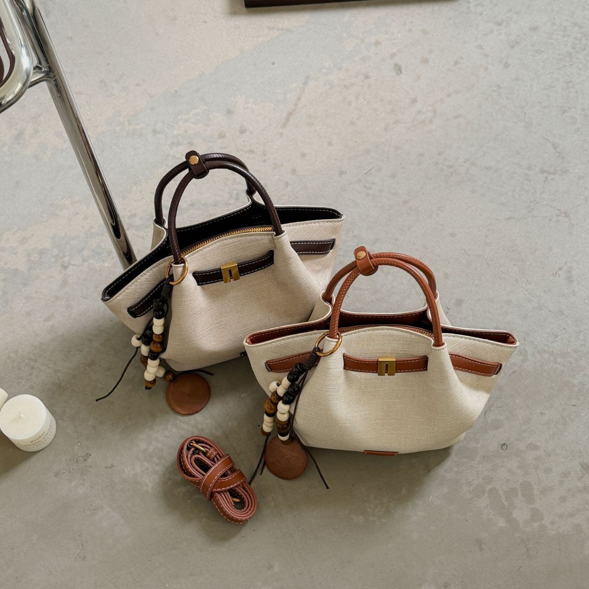 High-End Color Block Basket Bag, Casual Commuter Versatile Crossbody Purse, Fashion Trendy Bucket Handbag - view 5