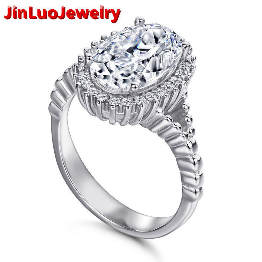Factory Jewelrys Stylish 925 Sterling Silver Gemstone Ring 18K Gold Plated 5A Moissaniteia Moissanite Inlay for Weddings Parties