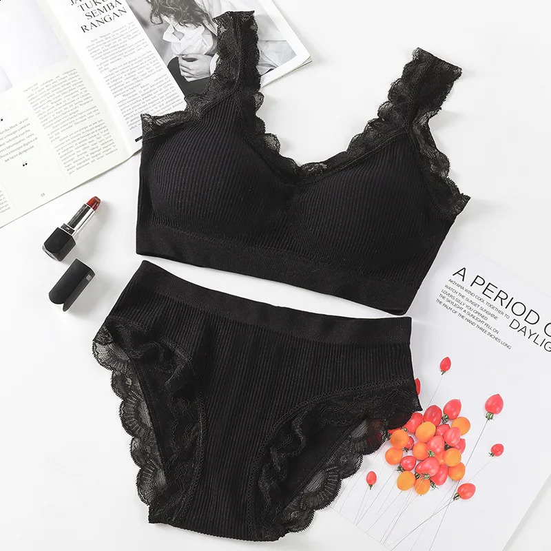 Sexy Women Bra Panties Set Push Up Sports Letter Strap Seamless Active Lingerie Fitness Top Underwear 260626 - view 6
