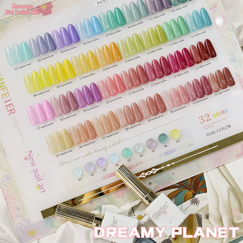 32 Colors Jelly Milk Nail Gel Polish Set Macaron Candy Color Ice Translucent UV LED Soak Off Manicure Varnish Nail Art DIY Salon - view 5