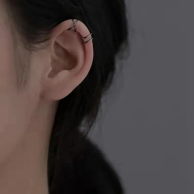 Stainless Steel Clip Earrings for Women High Quality Creative Simple C NonPiercing Ear Cuff Buckle Trend Jewelry Gift 260623 - view 6