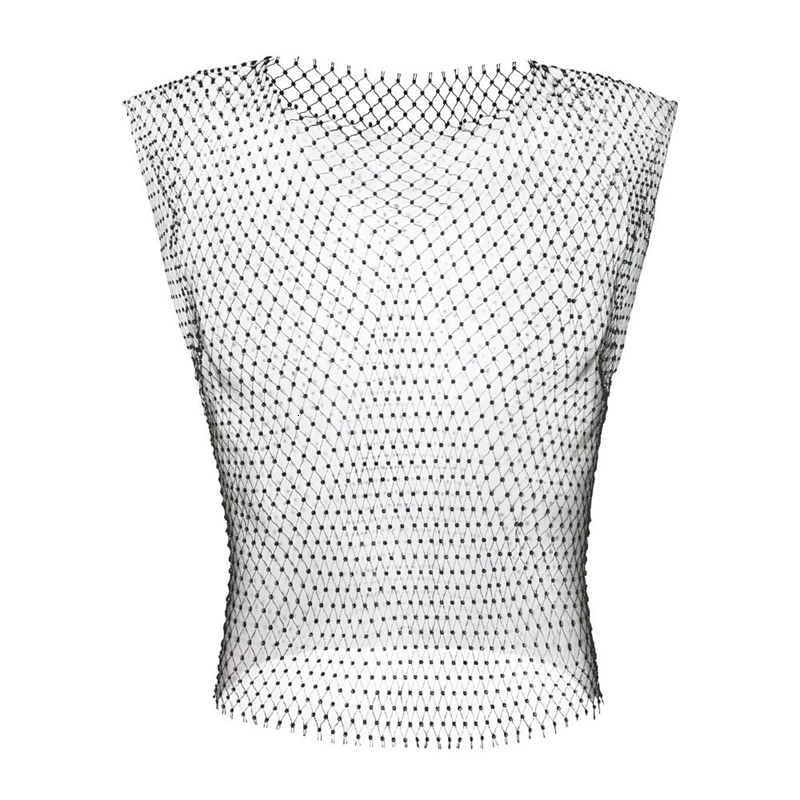 Sexy Style Decorated Men Tank Tops Hollow n Tight Fit Fishnet Vest Elastic Fabric Sleeveless TShirt y260618