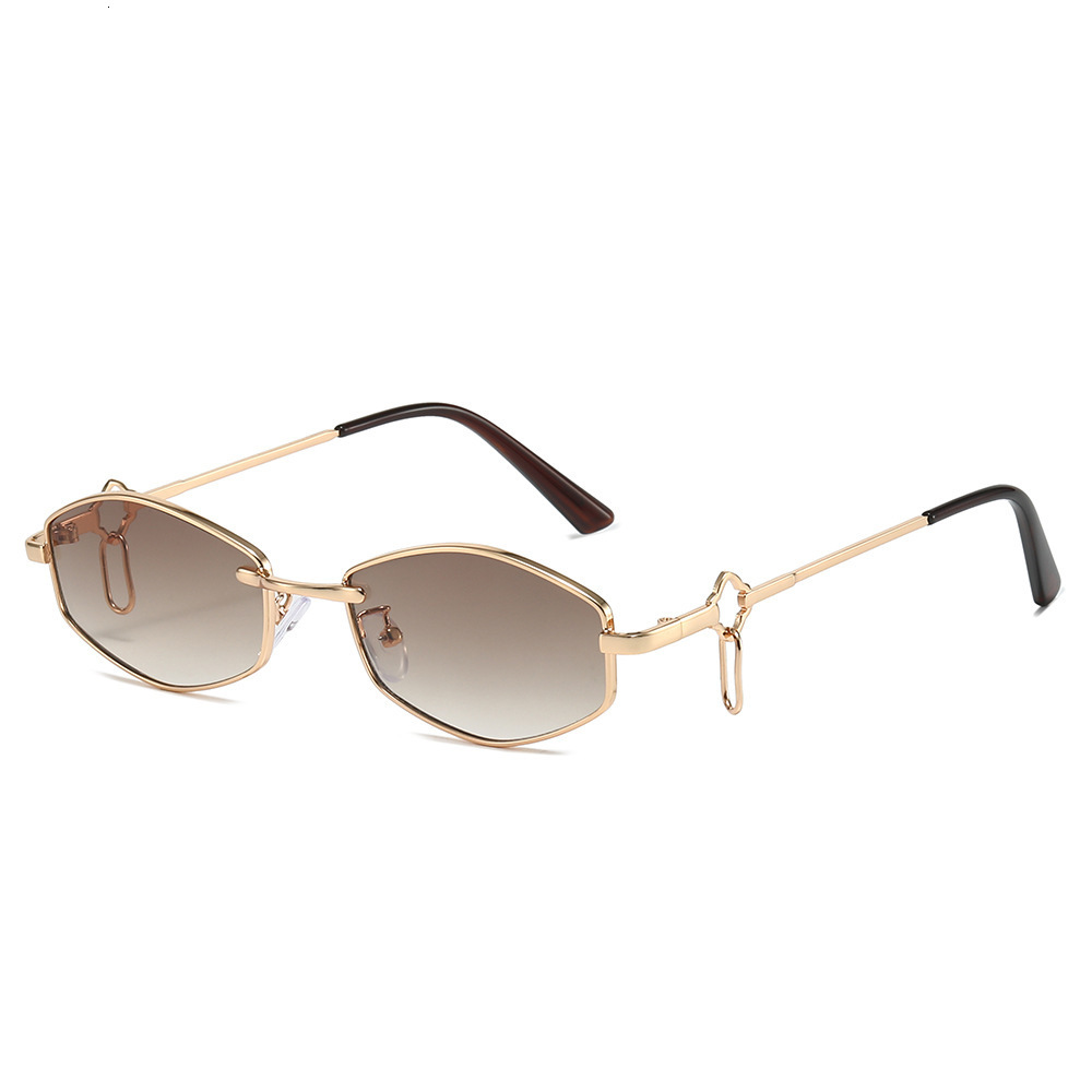 2026 New Double-Ring Fashion Sunglasses, European And American Style, Unique Ins Internet Celebrity Hip-Hop Funny Polygonal Sunglasses - view 3