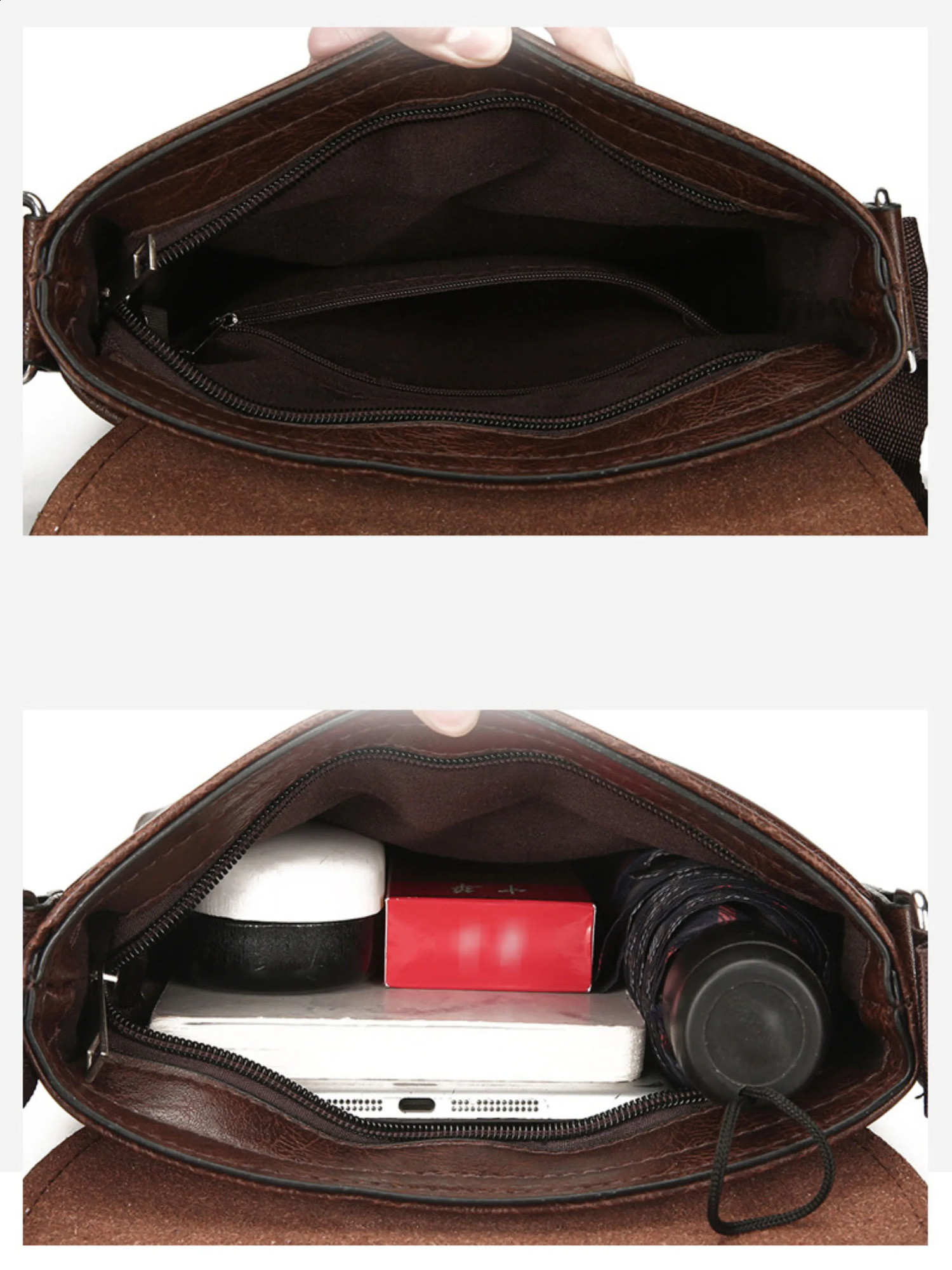 Soft leather shoulder bag mens business casual bag crossbody bag mens bag crossbody bag small leather bag hanging bag 260626 - view 5