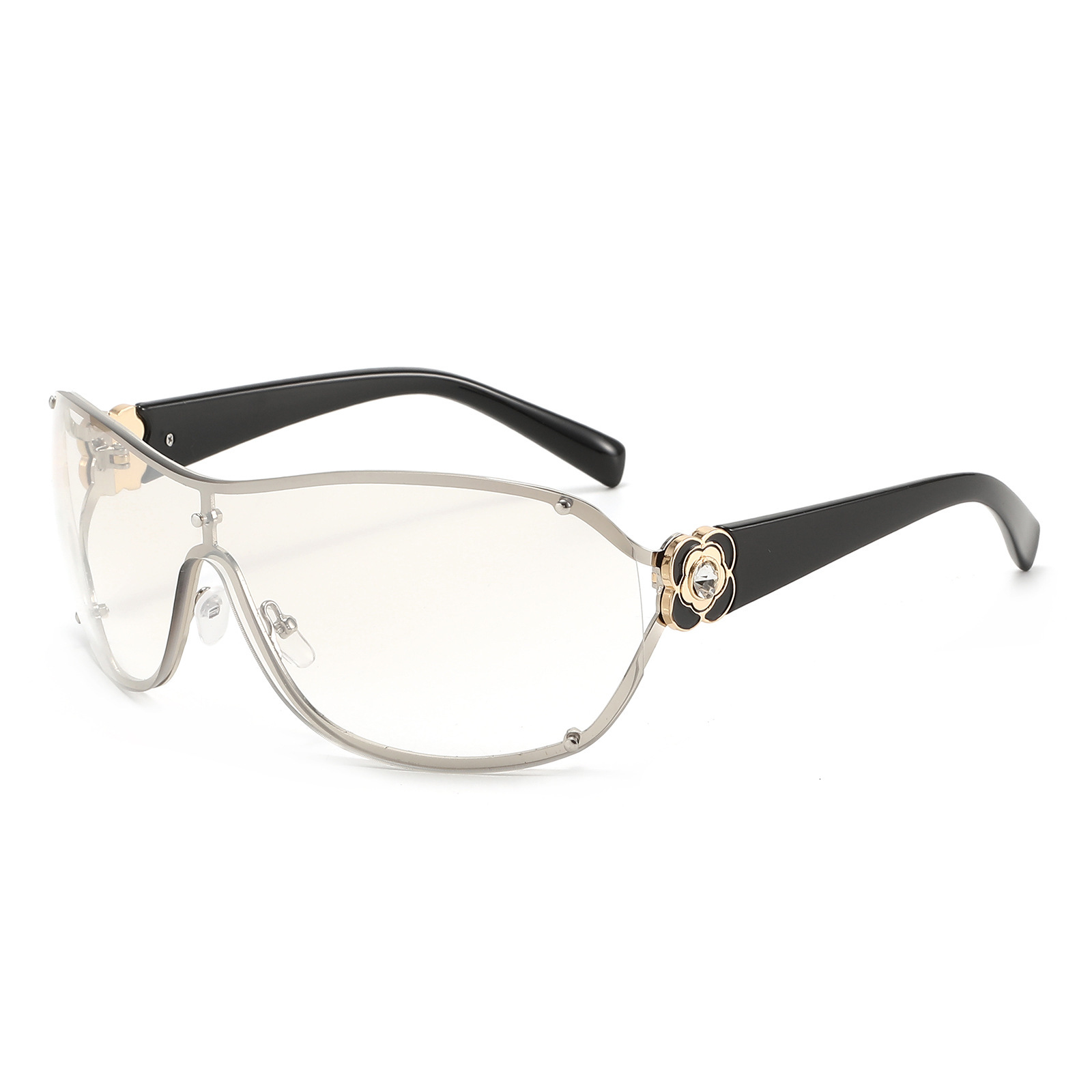 European American Fashion One-Piece Large-Frame Sunglasses, Modern And Unique, High-End Style, Street Photography, Unisex, Runway Glasses - view 1