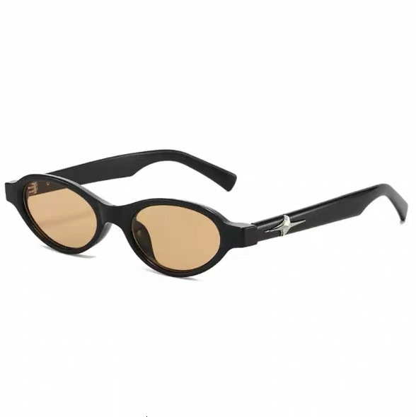 Korean style atmospheric oval cat eye Y K purple sunglasses for women unique street style UV protection suitable for round faces - view 9