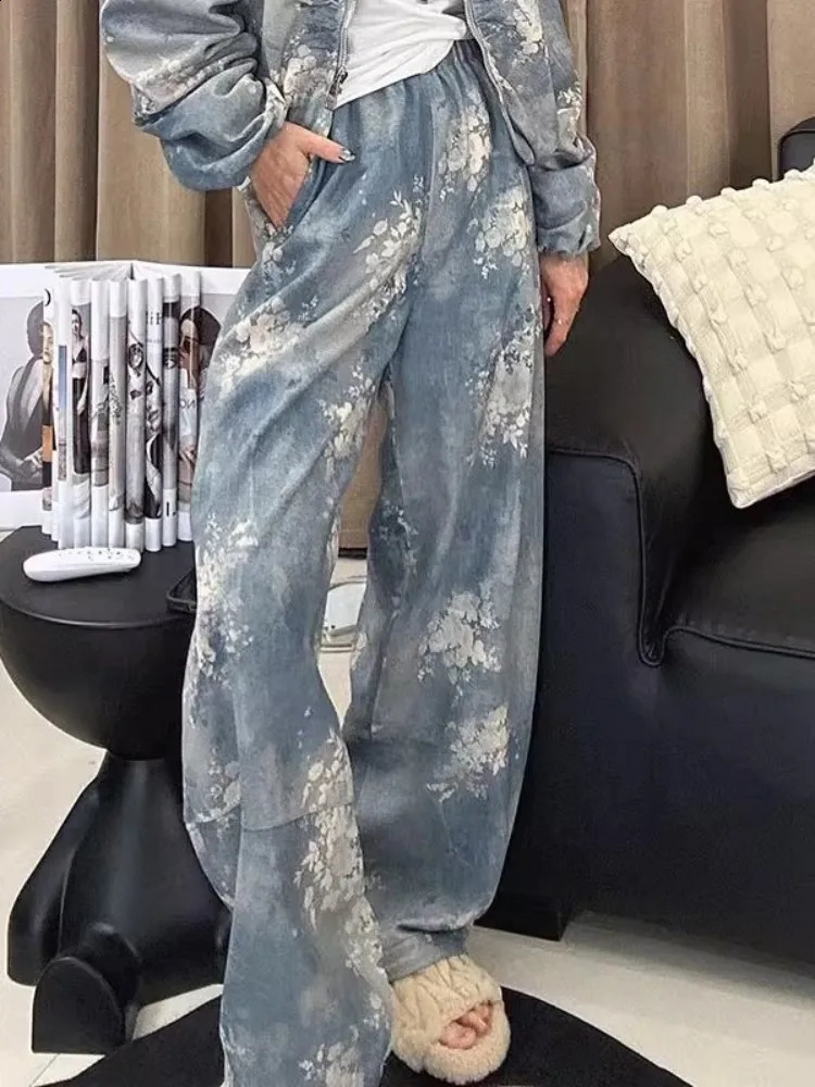 Autumn Women Casual Trousers Streetwear Sheepskin Genuine Leather Pants High Elastic Waist Fashion Female Wide Leg 260625 - view 6