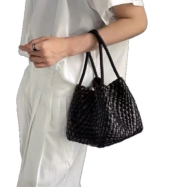 Luxury Fashion Bag 2026 Woven Goddess Style Top Handle Bag for Women, Premium Embossed Texture Handbag, Trendy Hot Sale Ladies Purse - view 6