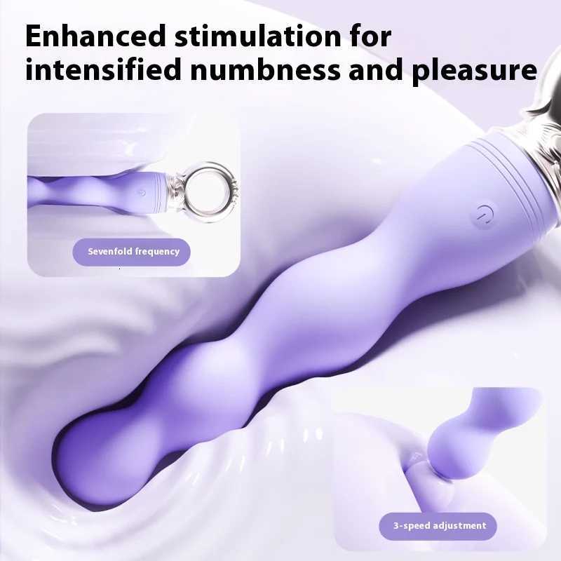 Silicone Butt Plug Anal Vibrator Bead USB Charging Women Vibrating Sex Toys Adult Products Anal Vibrator M260626 - view 6