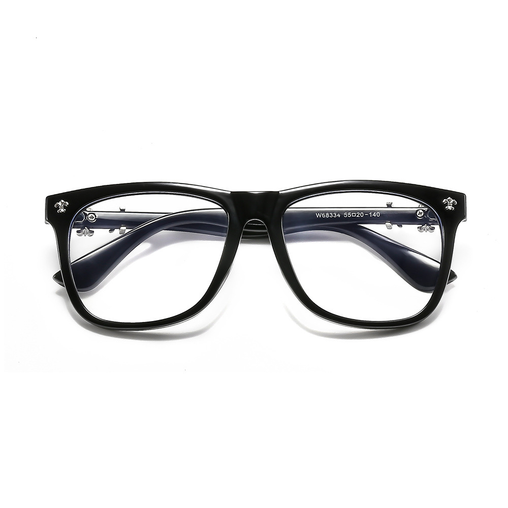 Designer Retro Frame Glasses Daily Casual Personality High-end Luxury Kroos Star Flat Light Glasses Large Frame Glasses Women's Trendy Myopia Gla - view 4