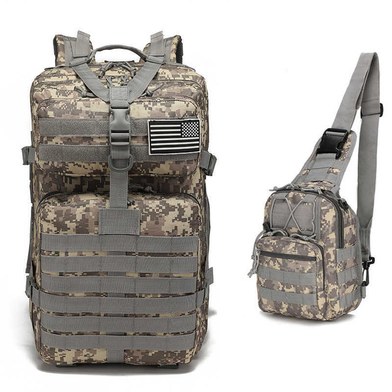 Duty Heavy Resistant 3 and Day MOLLE Bug Out BagGift outdoor multi-functional carabinerGiveIncludes Deduct Give a chest bag M260626 - view 1