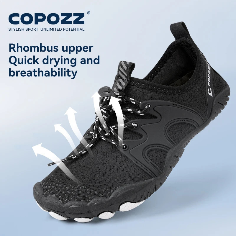 COPOZZ Unisex Water Shoes Barefoot Outdoor Beach Sports Upstream Aqua Sport Running Fitness Nonslip Sneakers 260626