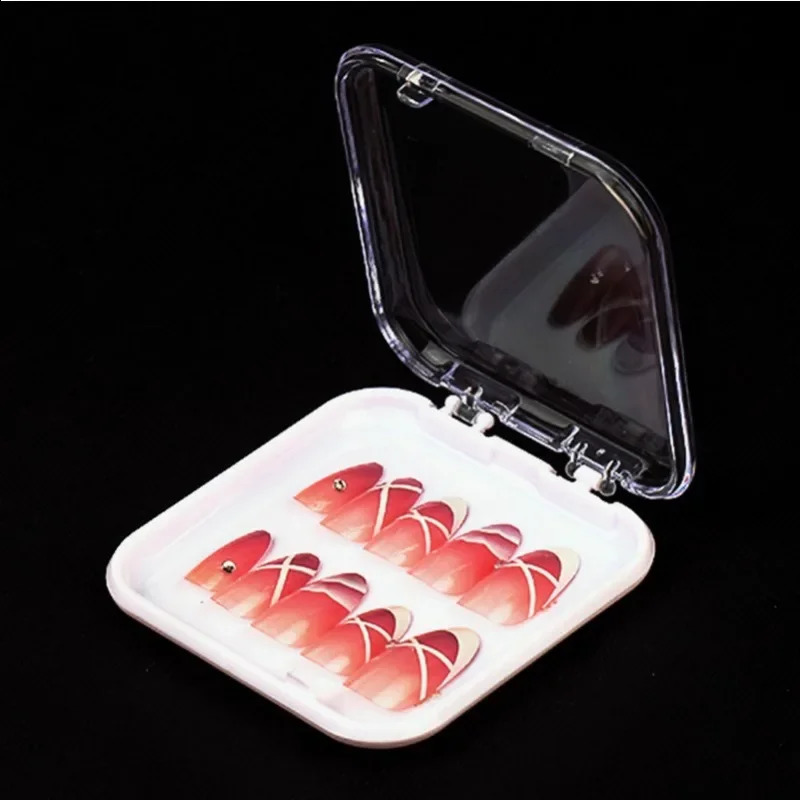 10 Pieces Empty Nail Boxes For Packaging Square Shape Box Wholesale Nail Tips Press On Nail Packaging Case Small Business 260626 - view 6