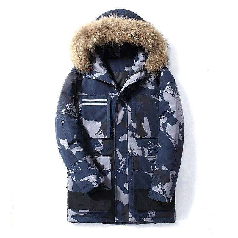 Casual Warm Fashion Big Men's Down Jacket in Korean Version Youth Long Thick Winter Clothing Daily Coat jacket W260626 - view 5