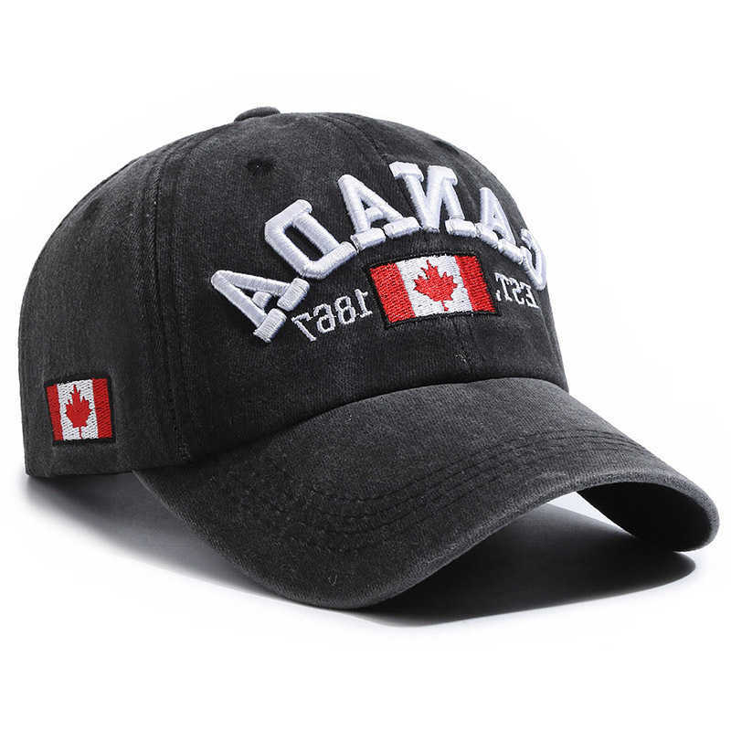 Canada Embroidery Baseball Vintage with Maple Flag Patch - Lightweight and Adjustable Sun Hat for Women and Men M260626