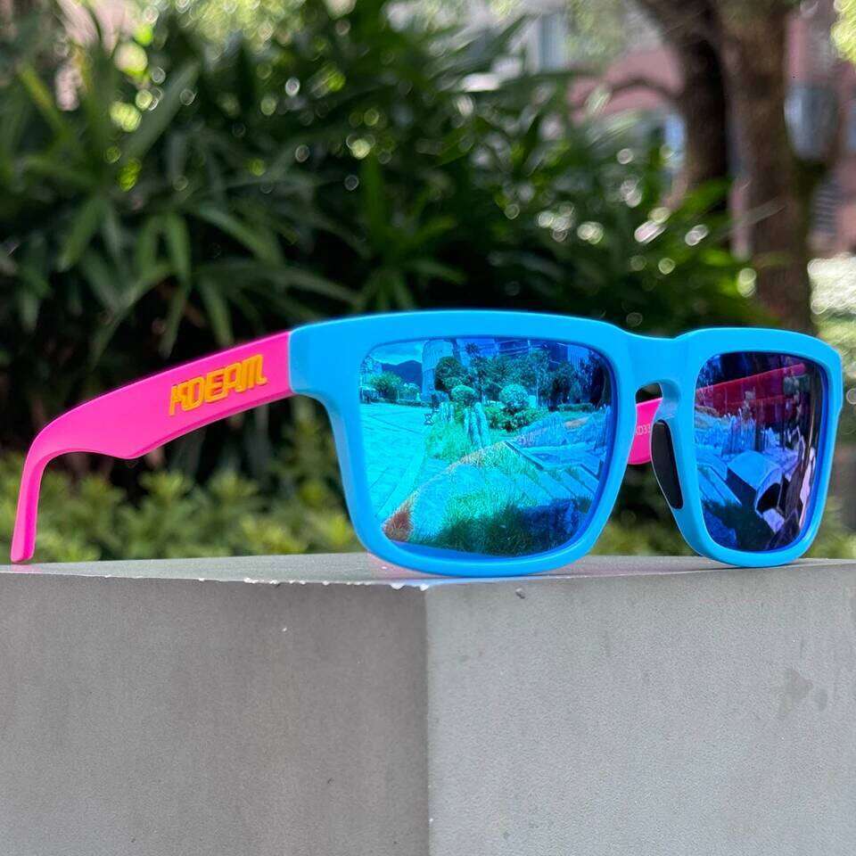 New KDEAM Colorful Design Men Square Polarized Sunglasses Cool Fashion Women Shades Sun Glasses Reflective Coating Lens UV400 26Y0626 - view 1