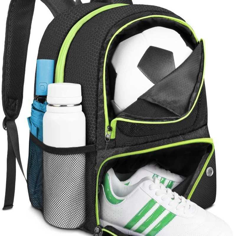 soccer pattern Backpack bag soccer with ball stand sports equipment bag for basketball volleyball bag M260626 - view 5
