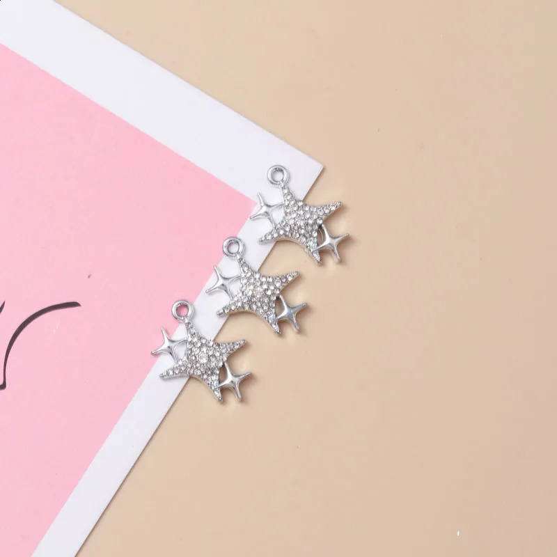 10pcs Star Enamel Charms Fashion Universe Glaring Pendants For Making DIY Jewelry Accessories Necklace Handmade Findings 260623 - view 3