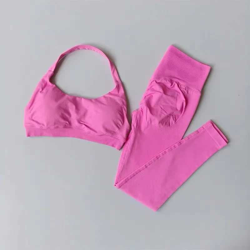 Set 2PCS Sports Bra Womens Professional Fitness Tank Top Bra Shockproof Running Leggings Yoga Suit Beautiful Bra Clothing M260626 - view 6